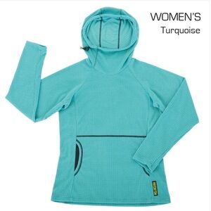 Melanza Women’s Micro Grid Hoodie Teal/Turquoise Xmall